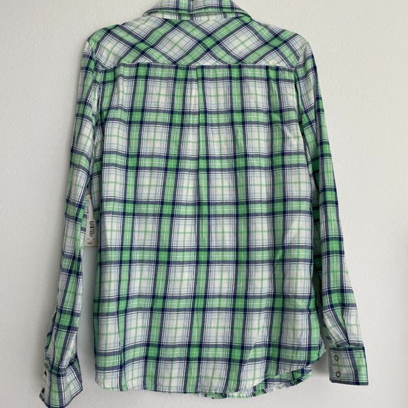 NWT - Arizona Jeans - Long-Sleeved Button Down Plaid Shirt - Large - Picture 9 of 14